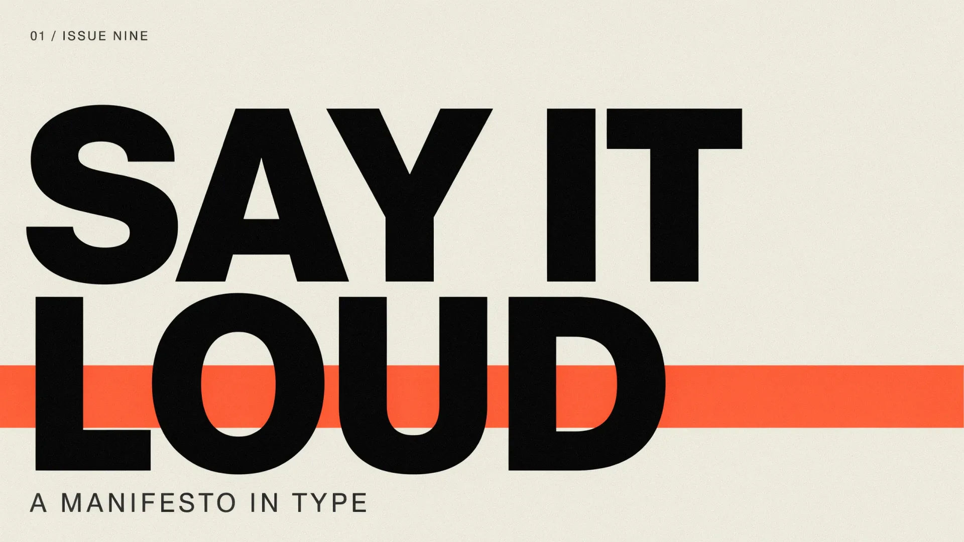 Bold typographic