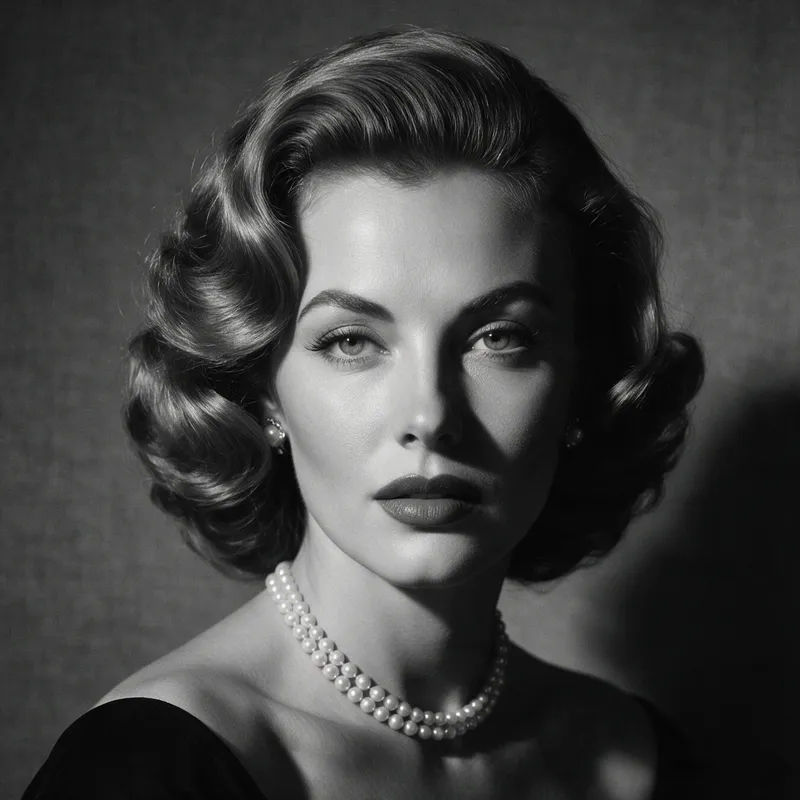 Gesicht getauscht auf ein Schwarz-Weiß-Porträt eines Hollywood-Filmstars der 1950er
