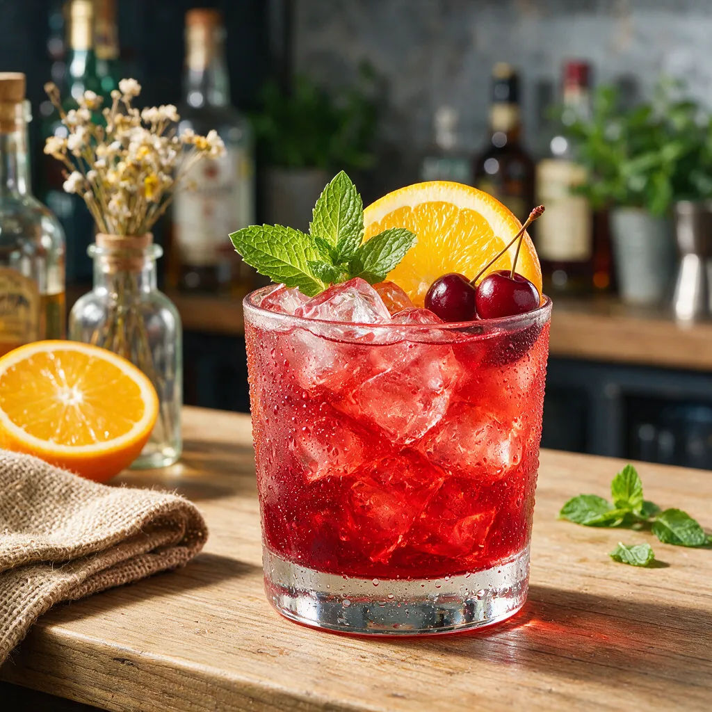 Cocktail in klarem Studiolicht aufgehellt, mit kräftigen Farben