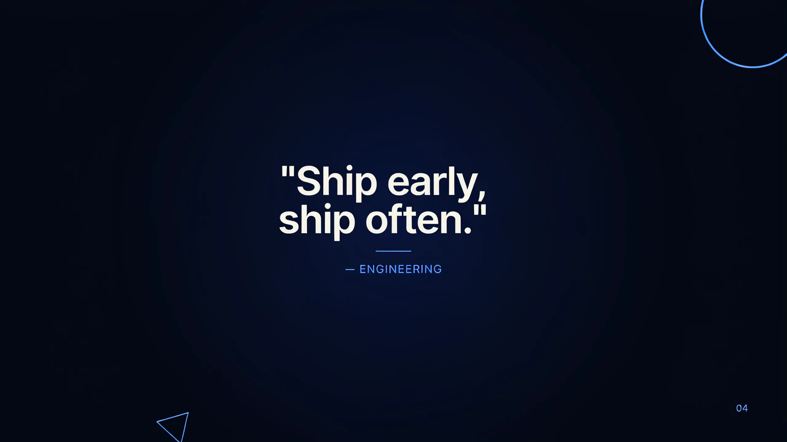 AI-generated quote slide with a large pull quote and attribution