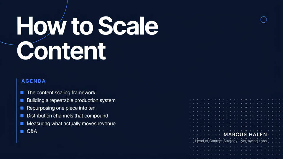 Design webinar and talk slides