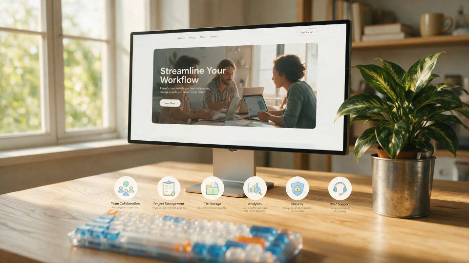 Interface de site e landing page