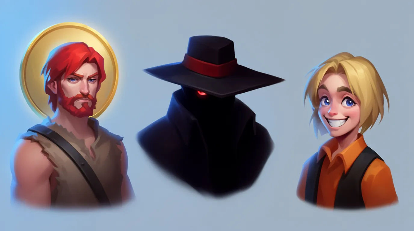 Character portraits for stories and games