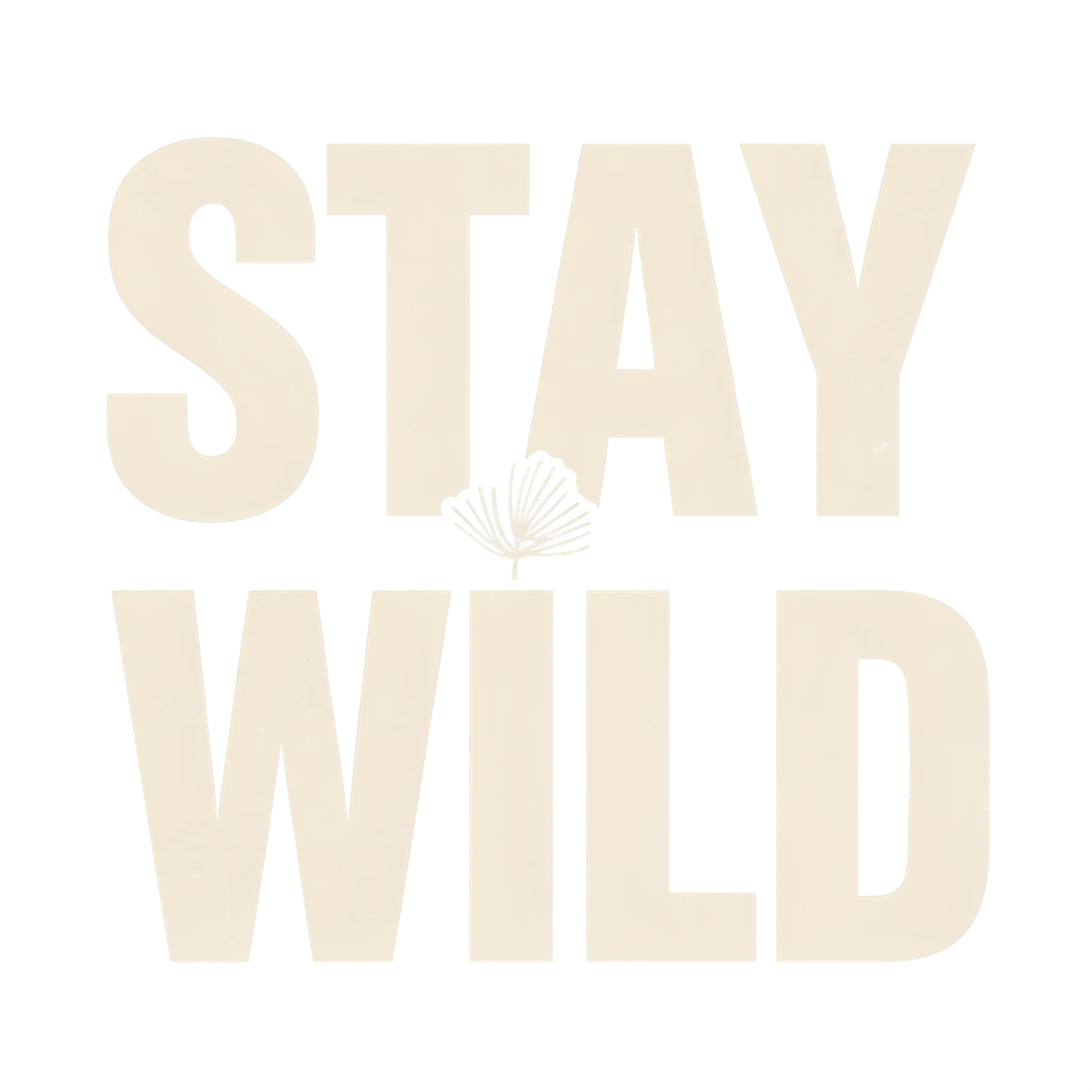 Bold typographic t-shirt graphic with stacked slogan on a transparent background