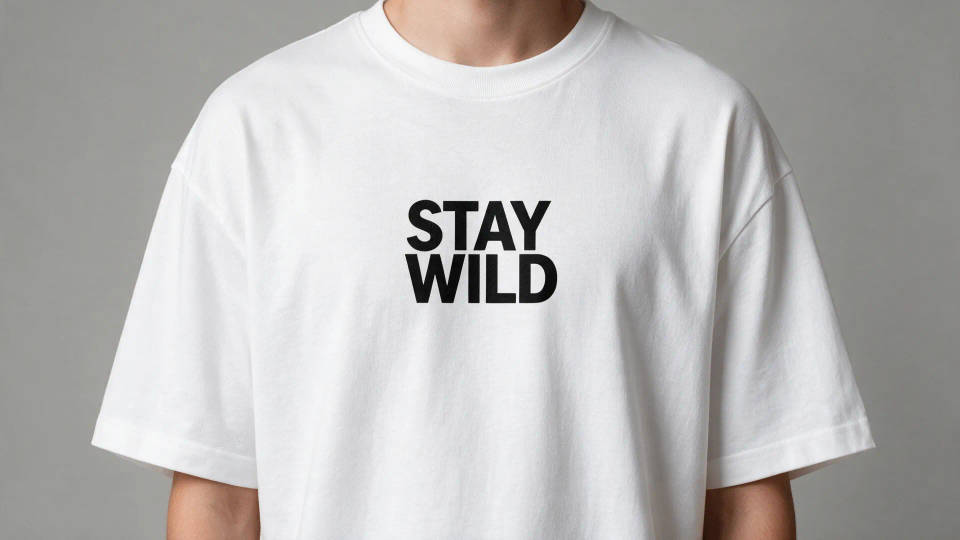 Camisetas com frase e tipografia