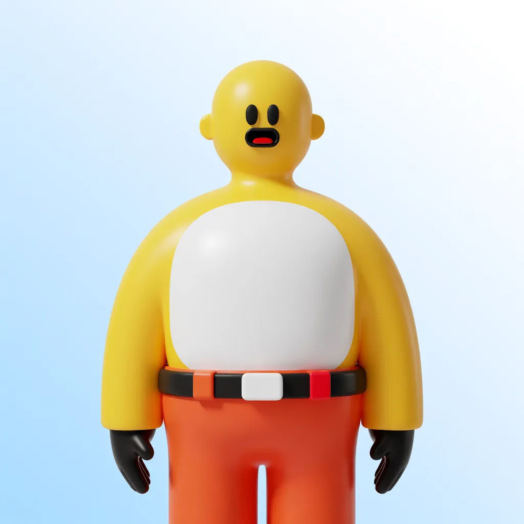 Glossy 3D-style character PFP with rounded shapes