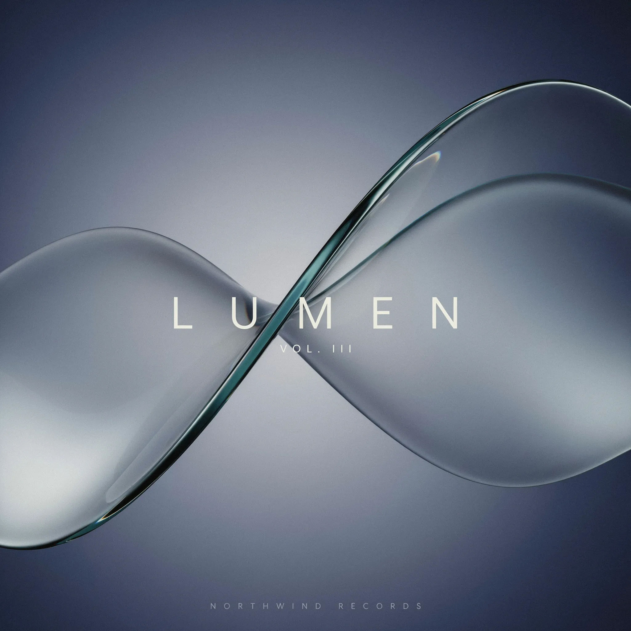 Electronic album cover with abstract gradient waves