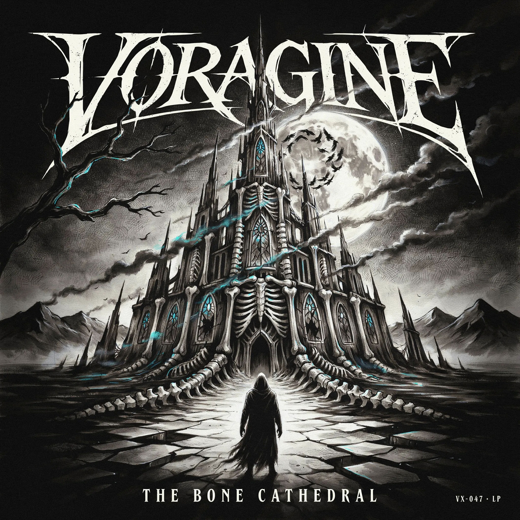 Metal album cover with a dark illustration and ornate logo