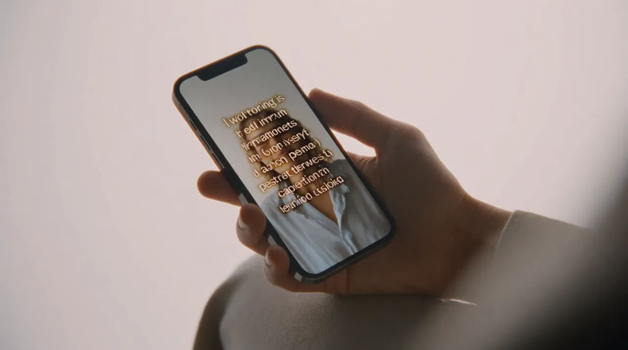 A captioned clip being reshared across two different social apps