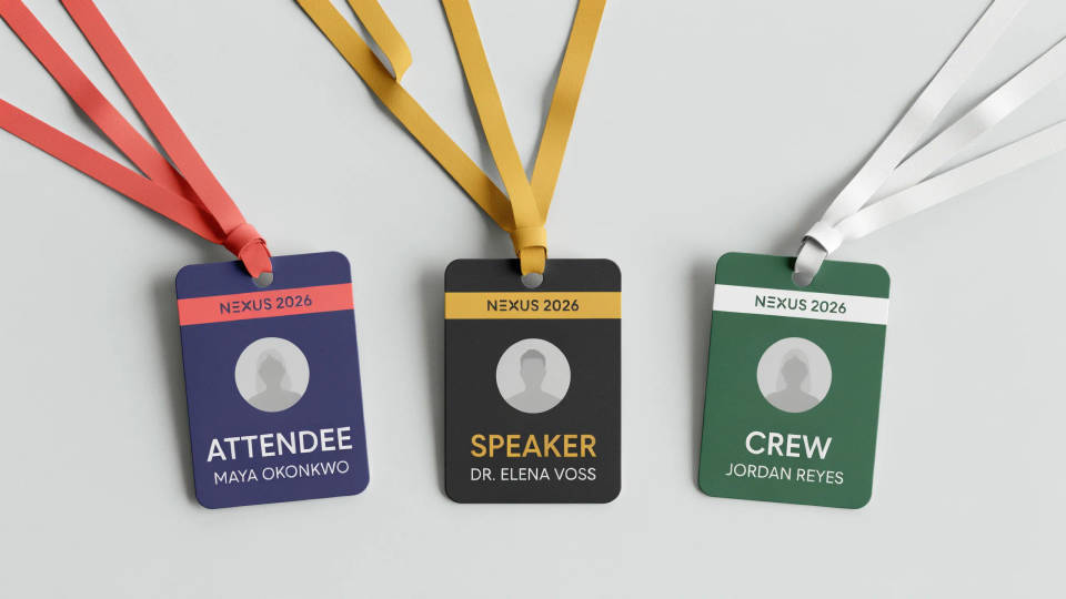 Event and conference badges