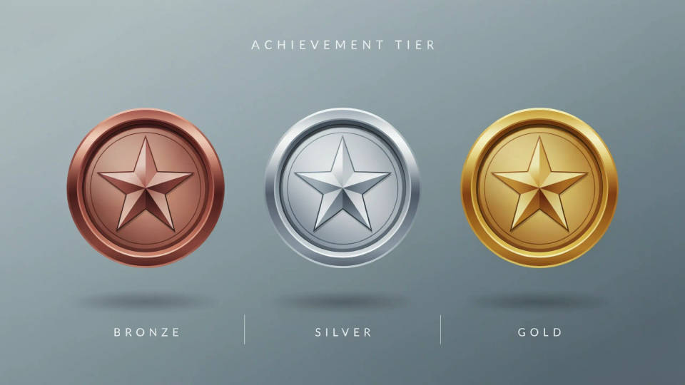 Achievement and level badges
