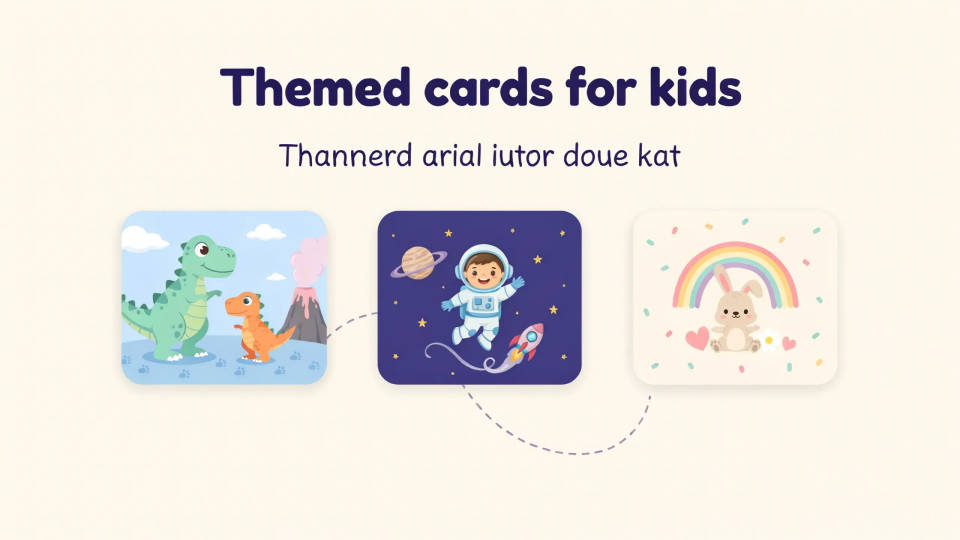 Themed cards for kids