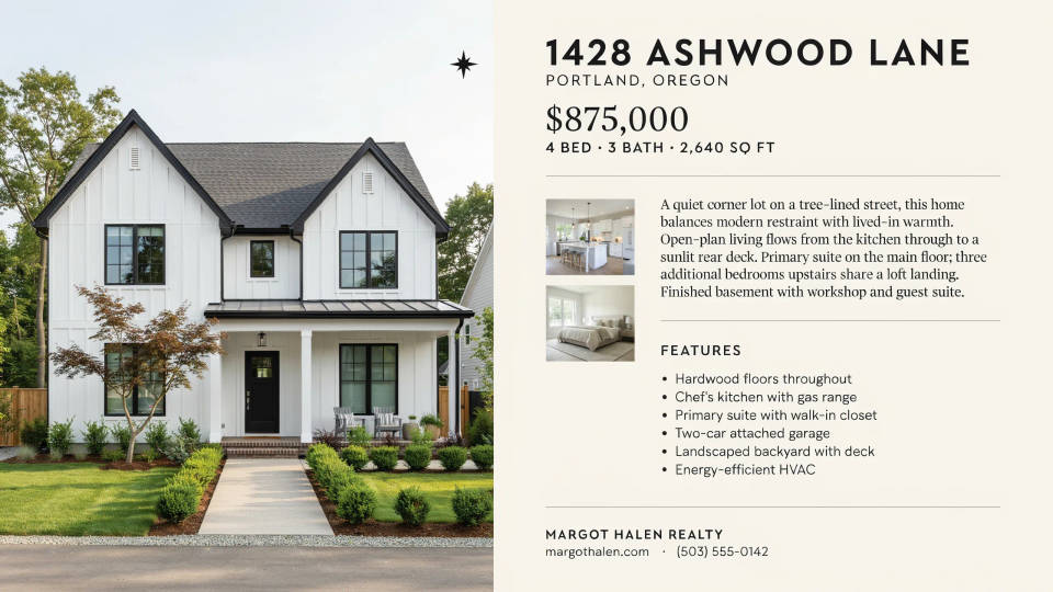 Real estate listings