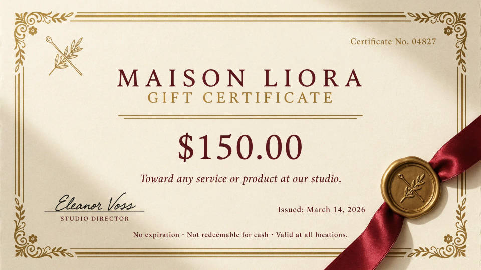 Gift certificates for a business