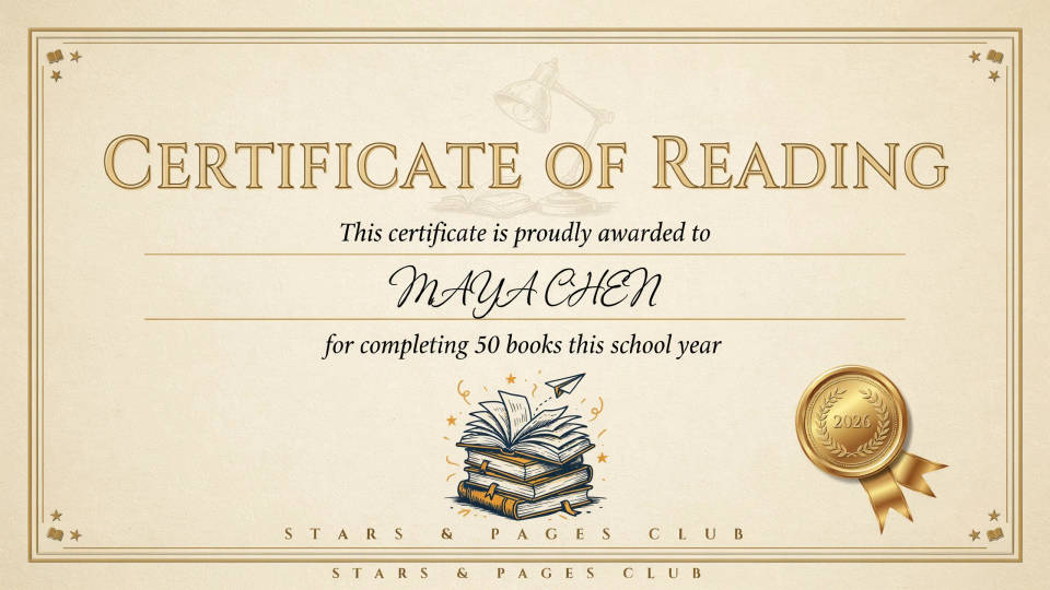 Kids and classroom certificates