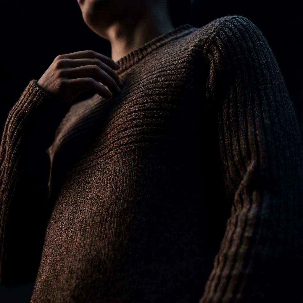 Knit sweater from a reference added over the marked clothing region