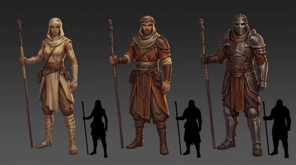 Pranchas de personagem e props