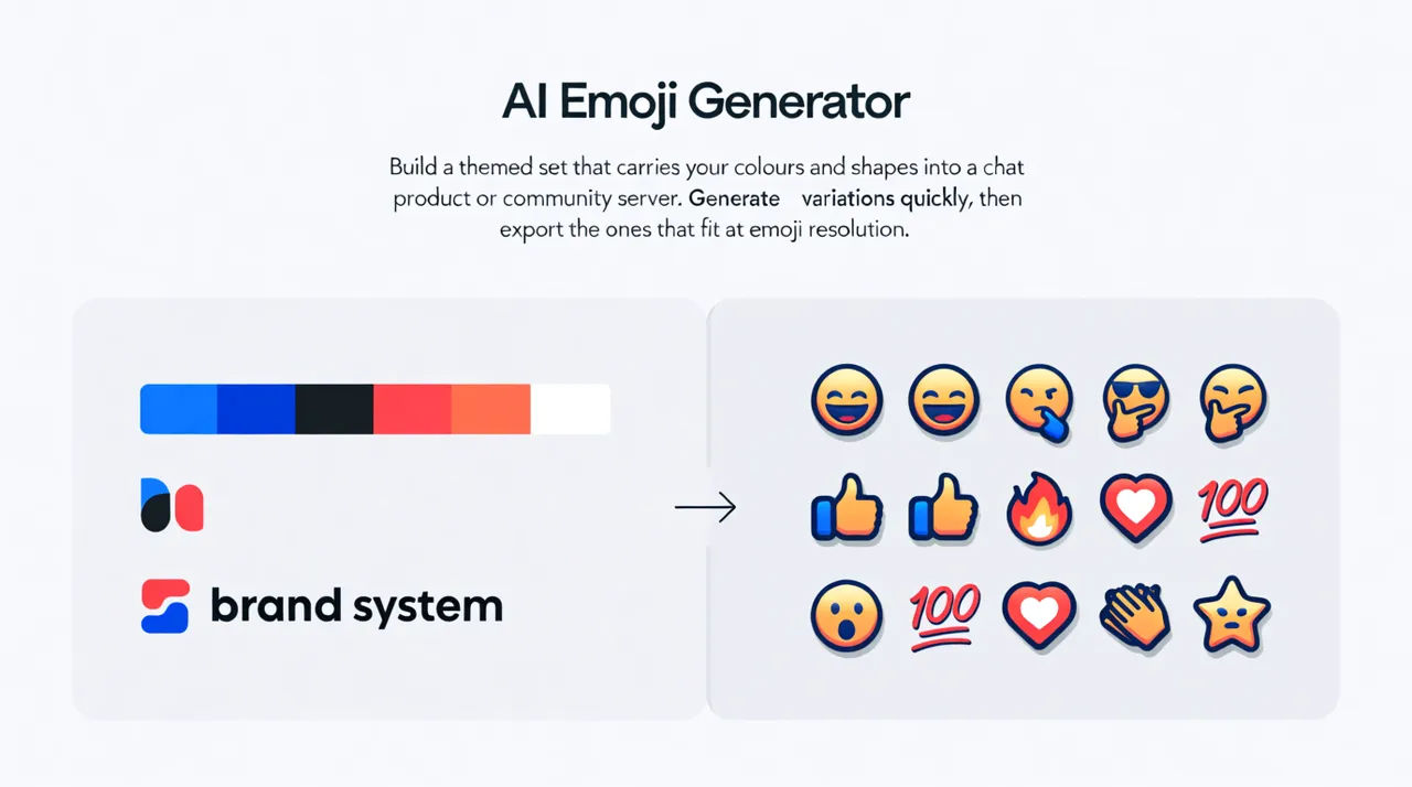 On-brand emoji sets for a product