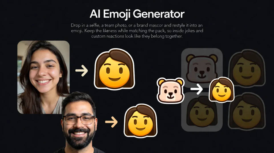 Transforme um rosto ou mascote em emoji