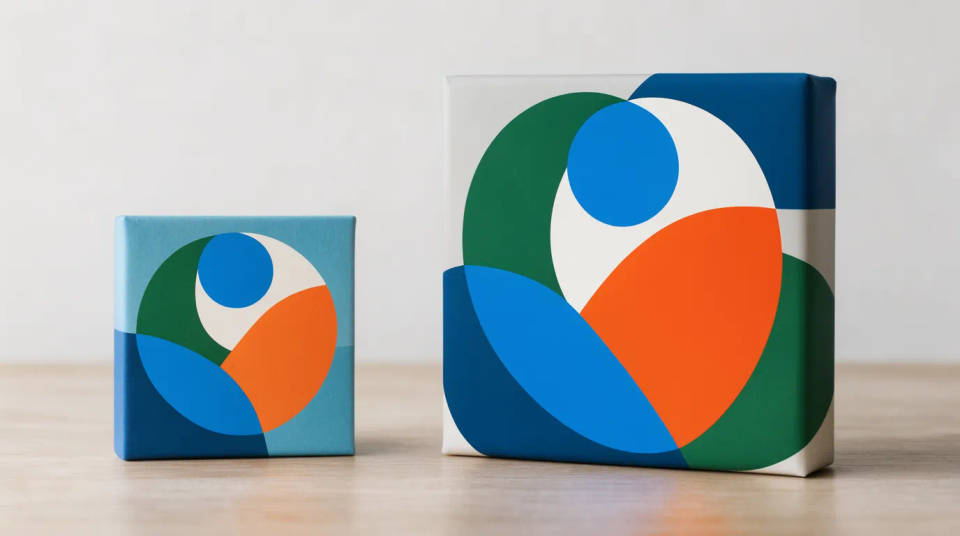 Size up artwork and illustrations