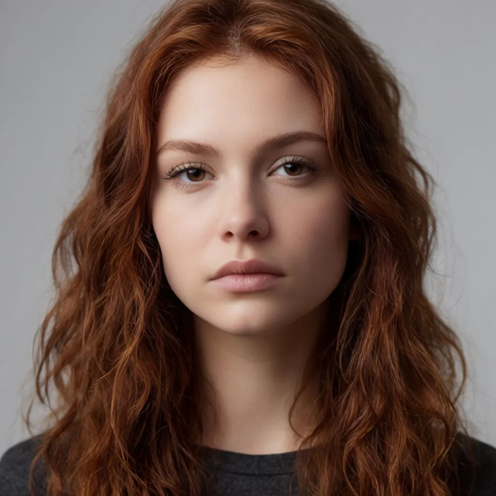 Portrait sharpened with crisp eyes and hair