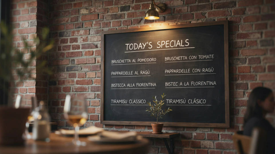 Make a menu readable to visitors