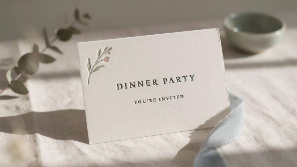 Dinner parties and showers