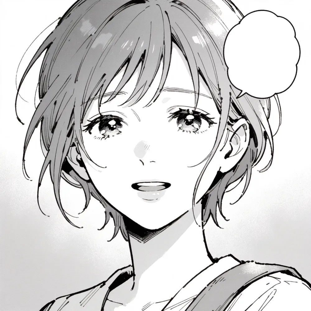 Soft shojo manga close-up with delicate linework and light screentone