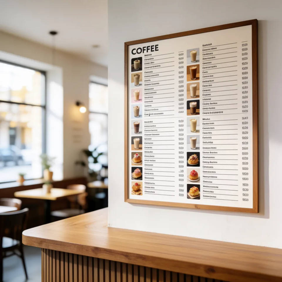 Cafe and coffee boards