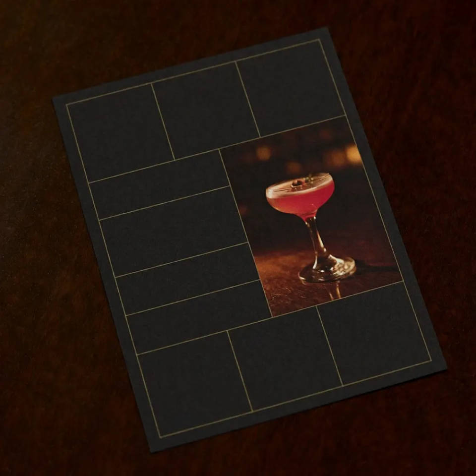 Bar and cocktail cards