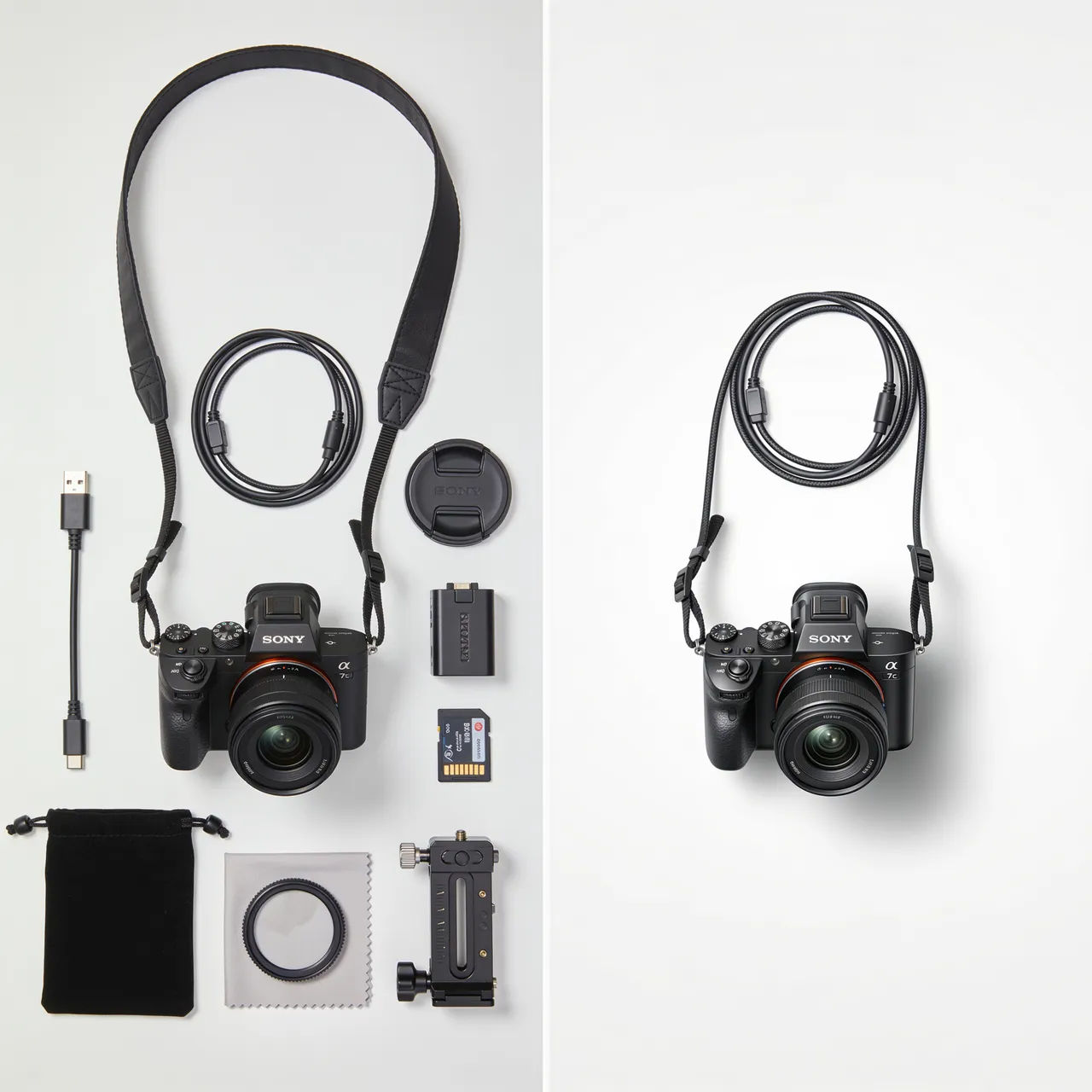 Product photo of a camera with cables and props removed