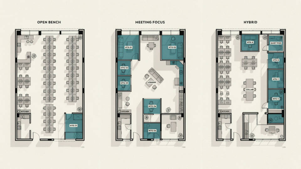 Test layouts before a fit-out