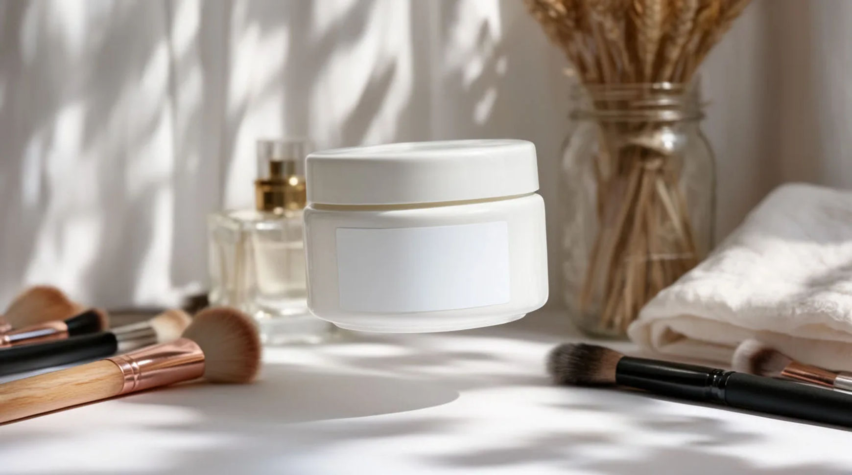 A product photo with its plain background replaced by a generated lifestyle scene in Morphic