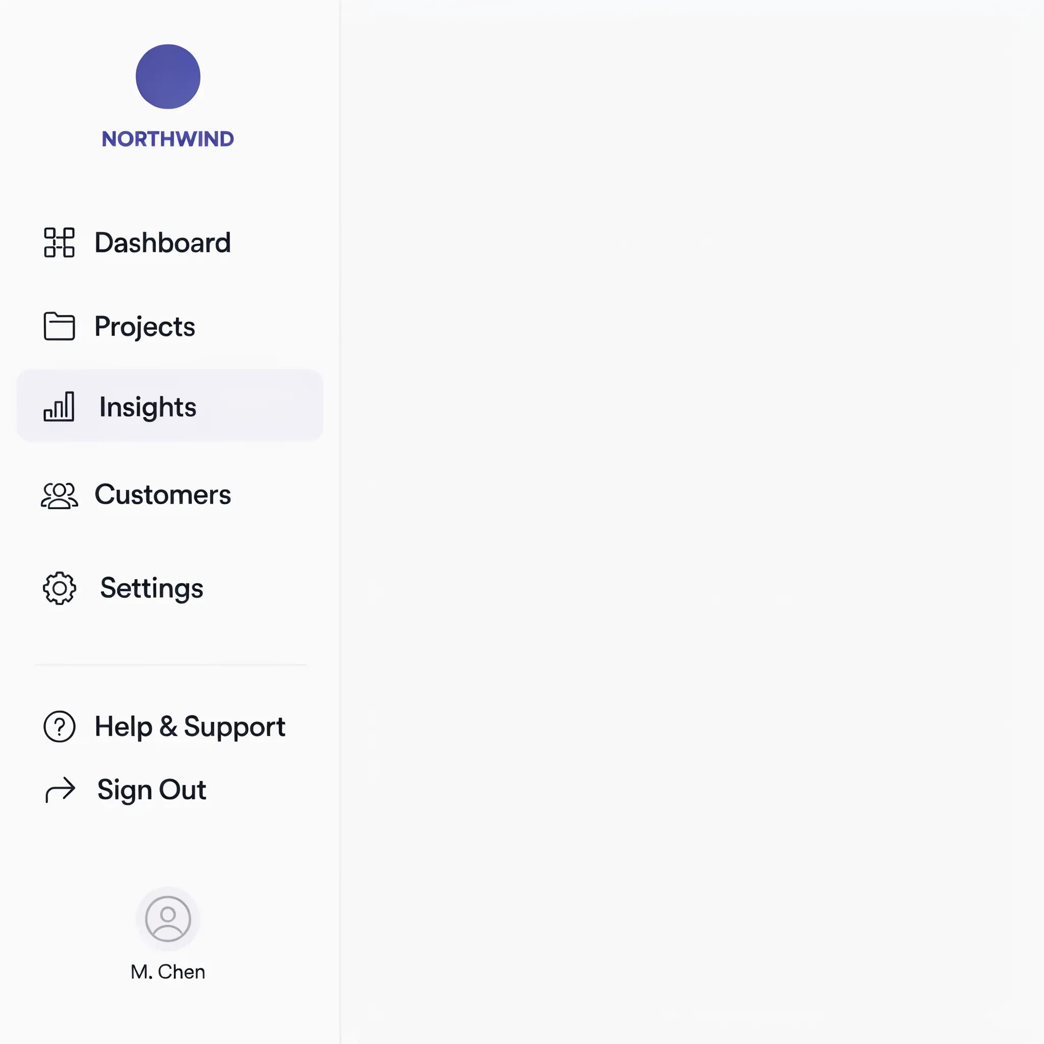 Sidebar screenshot with a menu item renamed while the icon stays in place