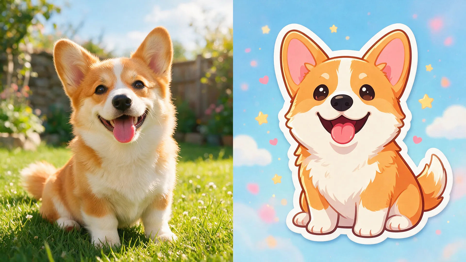 Turn a photo or character into stickers