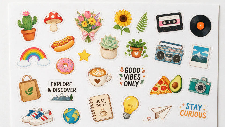 Folhas die-cut prontas para impressão