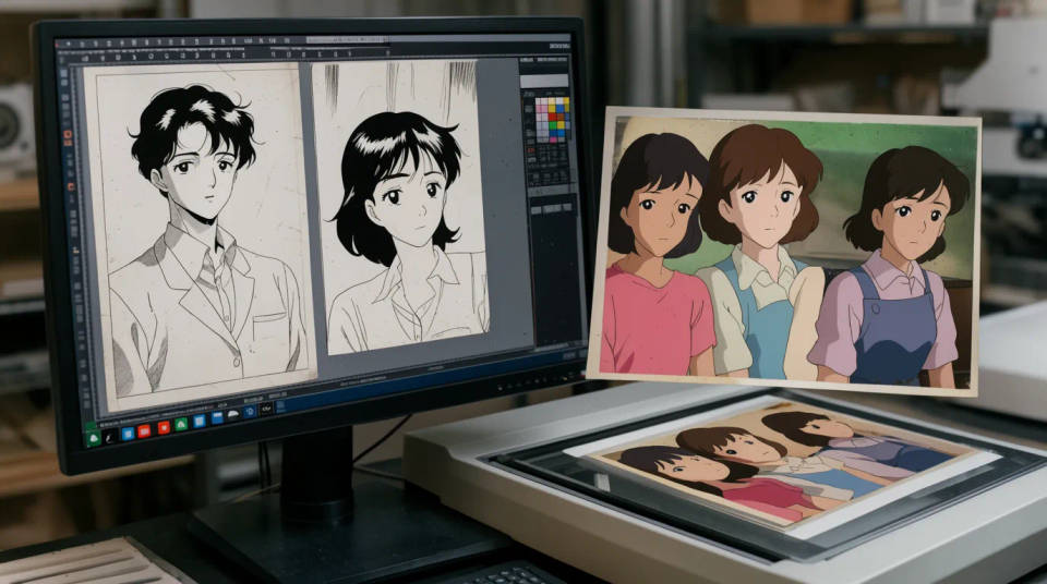 Clean up manga and cel scans