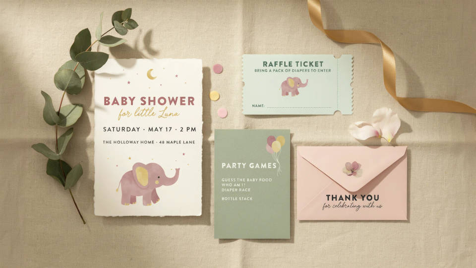 Matching games and thank you cards