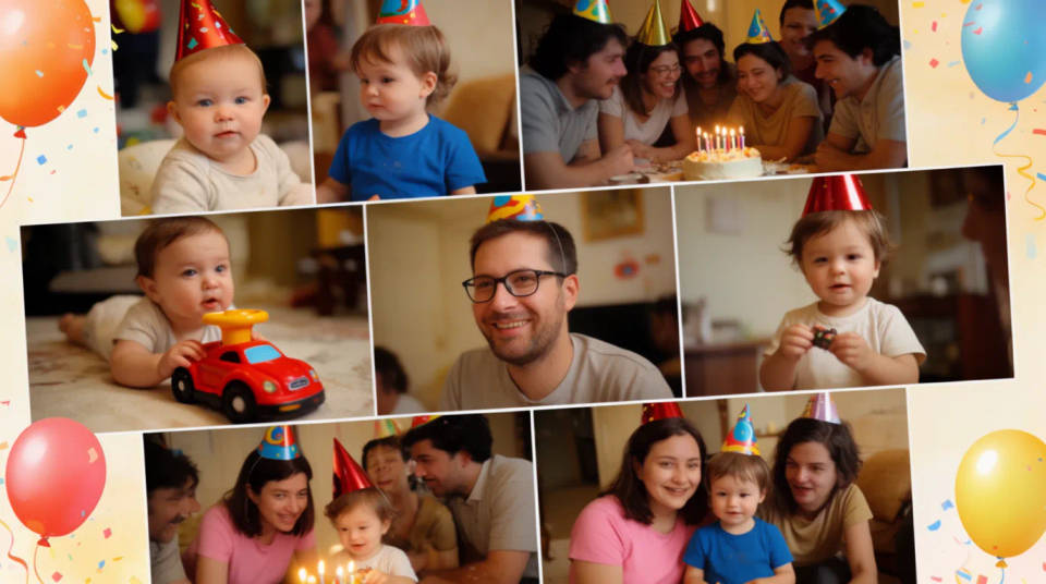 A collage to give on the day