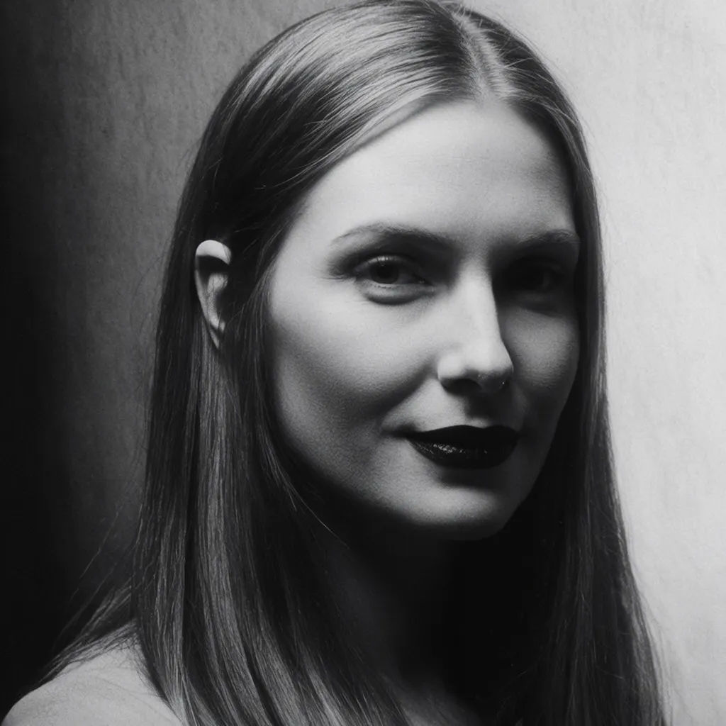 A colour portrait converted to a moody high-contrast black and white