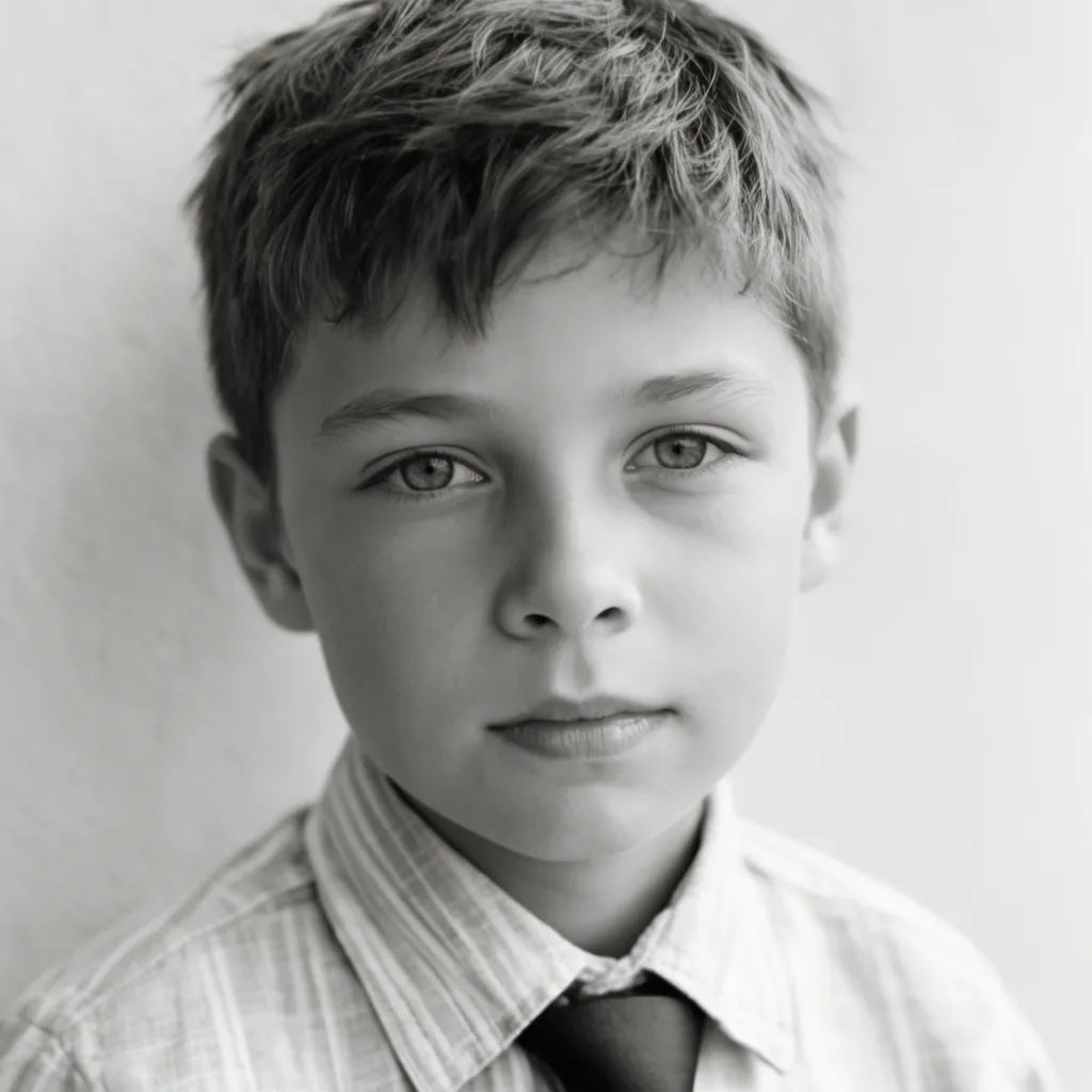 A photo graded to a classic black and white film look