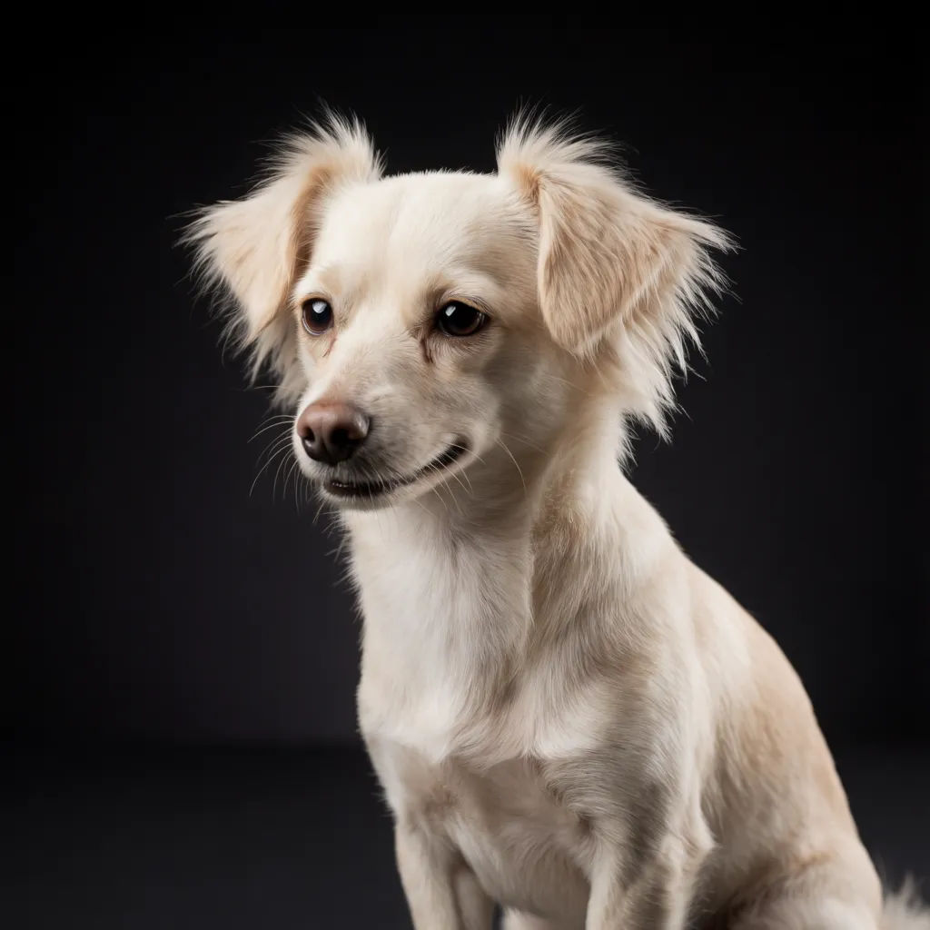Pet cut from black with soft fur edges retained