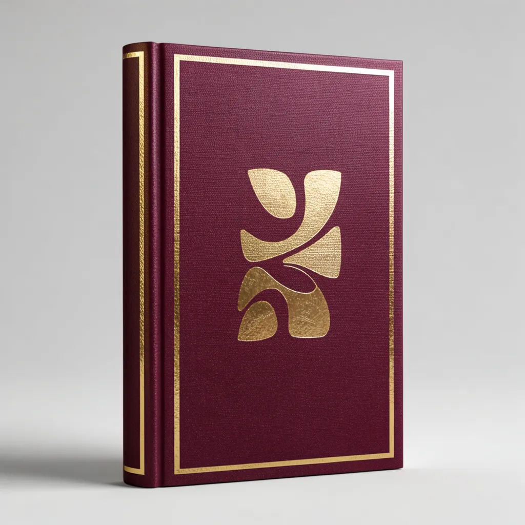 Standing hardback book with a dust jacket showing the uploaded cover
