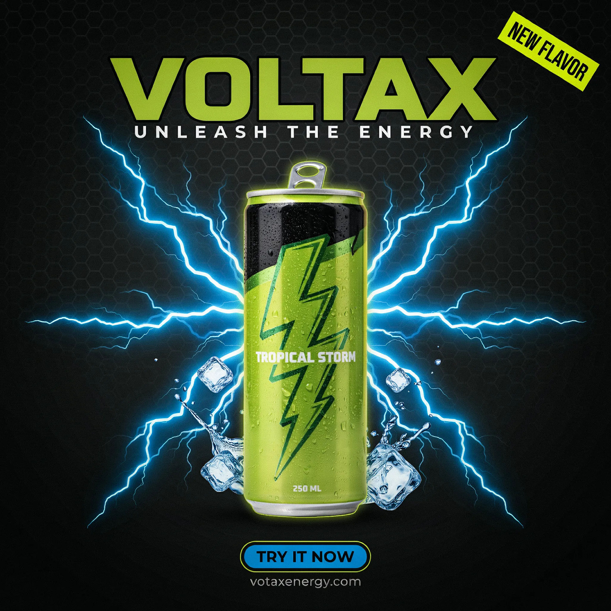 Energy drink product launch flyer