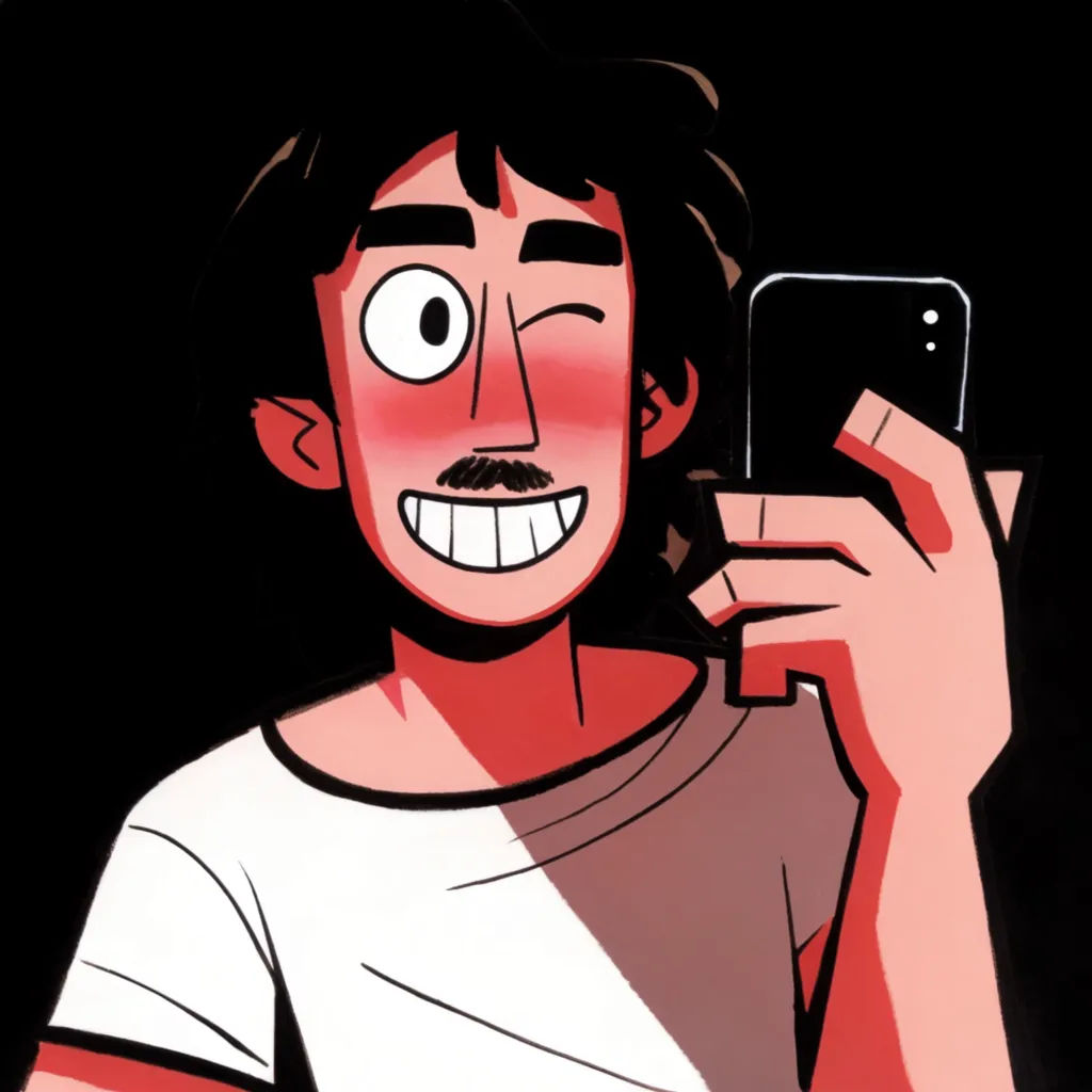 Selfie turned into a 90s retro cartoon avatar
