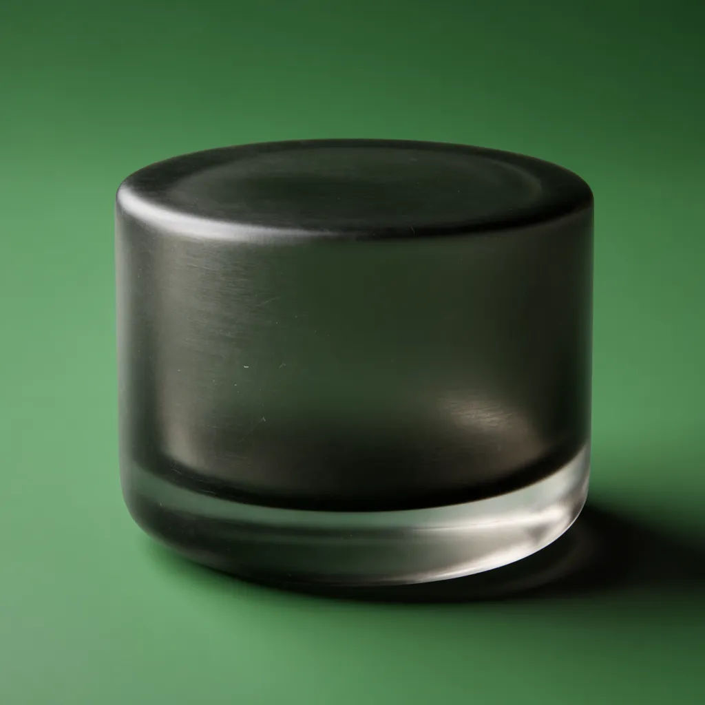 Product shot on a flat brand green background with matched reflections