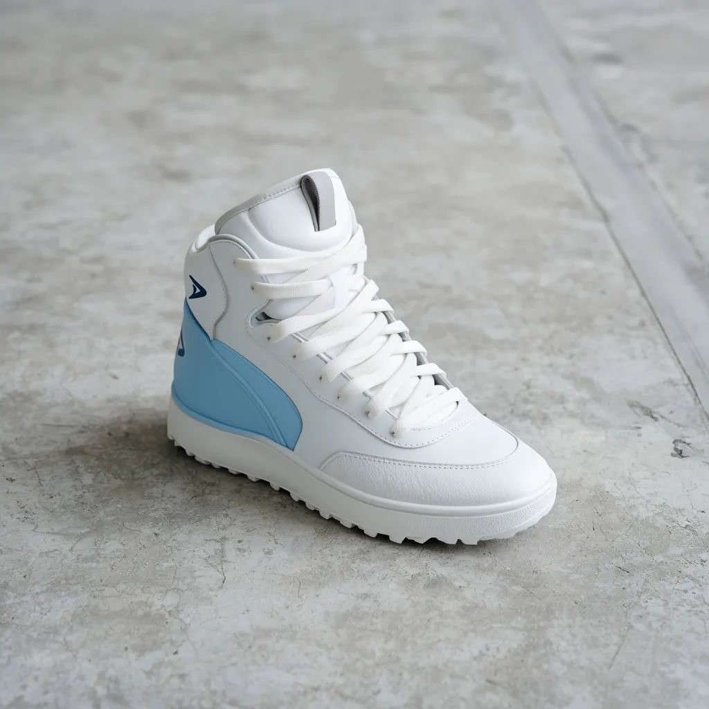 Sneaker reframed from a low hero camera angle on the same floor