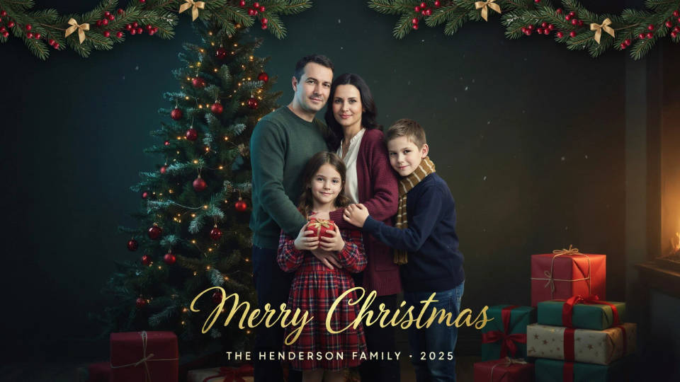 A family photo card
