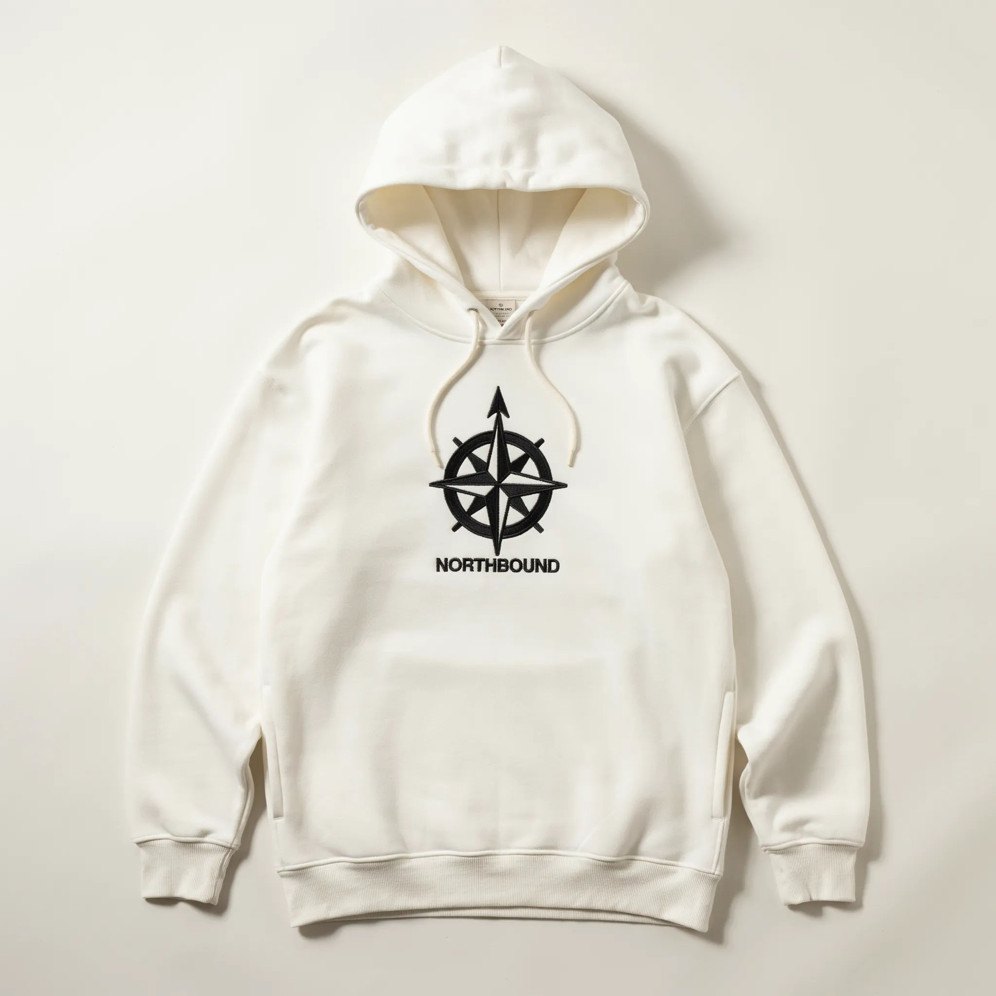 Bold minimal streetwear emblem logo in black