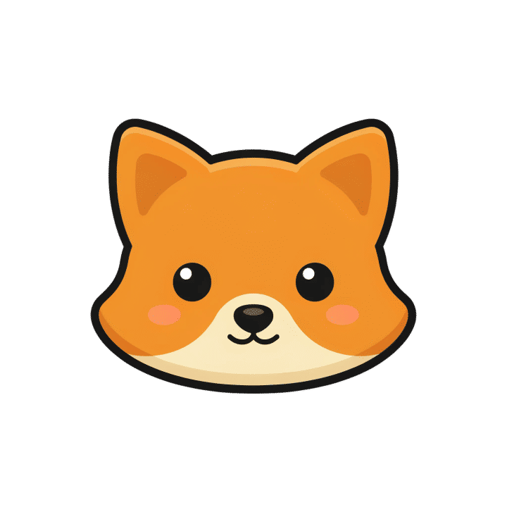 Ícone do Discord com um mascote de raposa arredondado e simpático